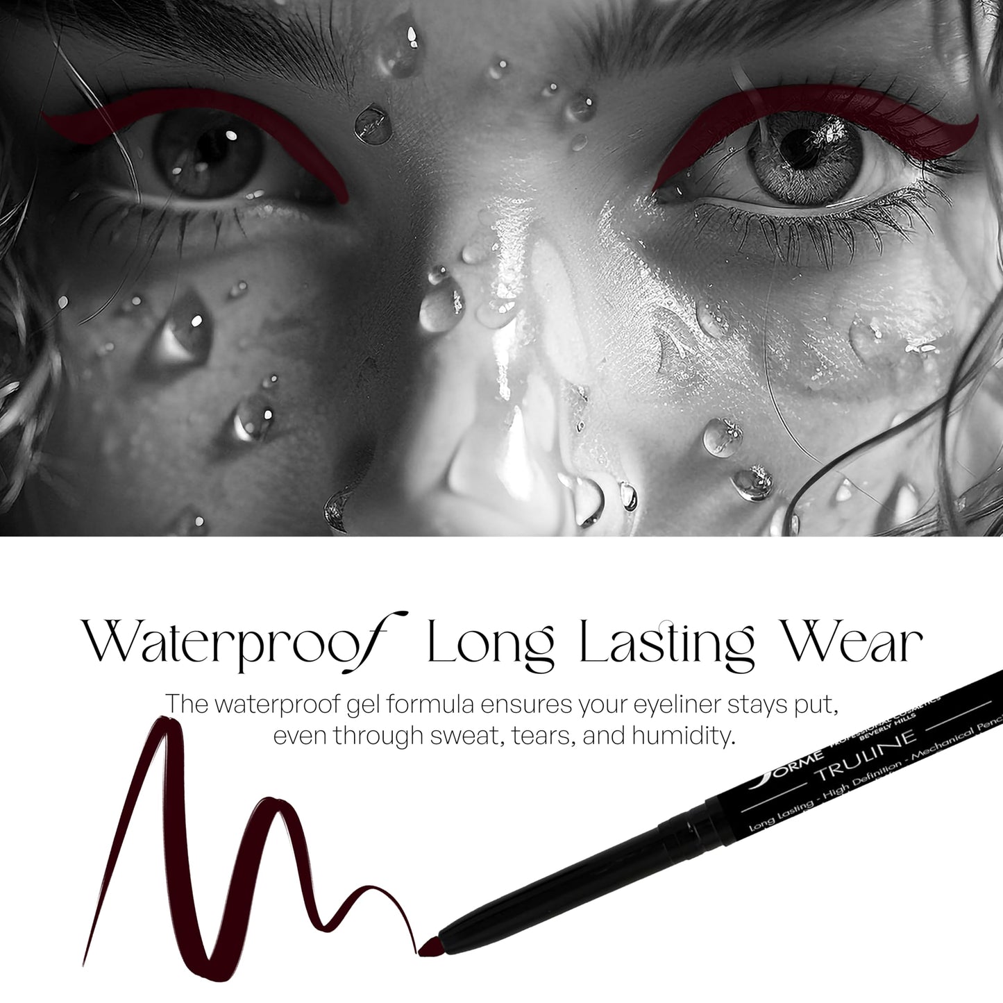 SORMÉ Truline Professional Mechanical Smudge Proof Eyeliner Pencil - Vitamin E Waterproof Gel Formula with Finest Color Pigment & Ultra Creamy