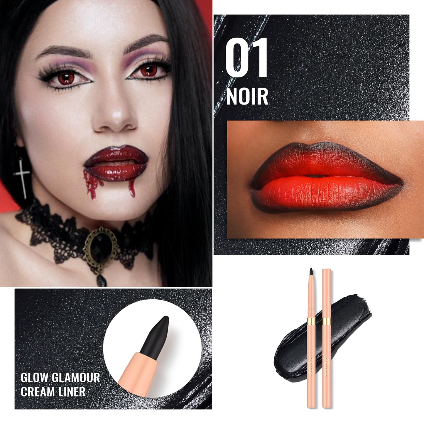 Oulac Lipstick & Lipliner Set 3PCS High Impact Lipcolor with Moisturizing Formula, Vegan Beauty, Full-Coverage Lip Color, Gift Lipstick for Women Beauty and Personal Care Oulac