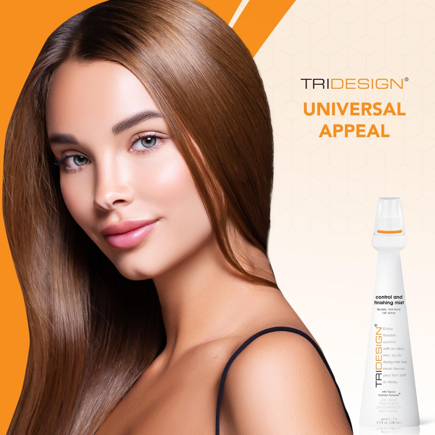 TRI Design Control and Finishing Mist - Volumizing for All Hair Types - Protect and Unleash Flexible Control with Ultra Fine Finishing for Fast Drying