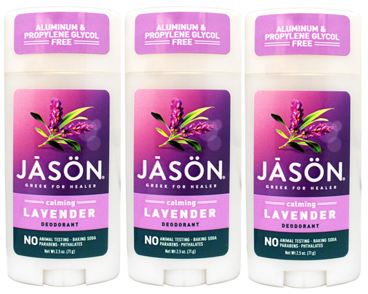 JASON Calming Lavender Deodorant Stick, 2.5 Ounce Sticks (Pack of 3) Beauty and Personal Care JASON