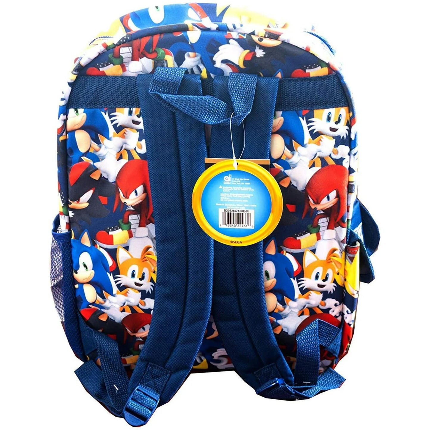 Accessory Innovations Sonic the Hedgehog 16" Large School Backpack Ready for Action Blue and Black, Sonic Book Bag for Kids