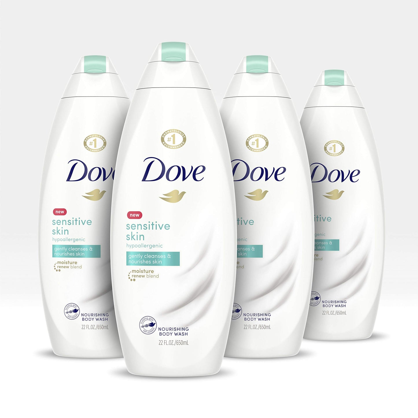 Dove Body Wash Nourishing Sensitive Skin Sulfate Free and Hypoallergenic 22 oz 4 count Beauty & Personal Care Dove