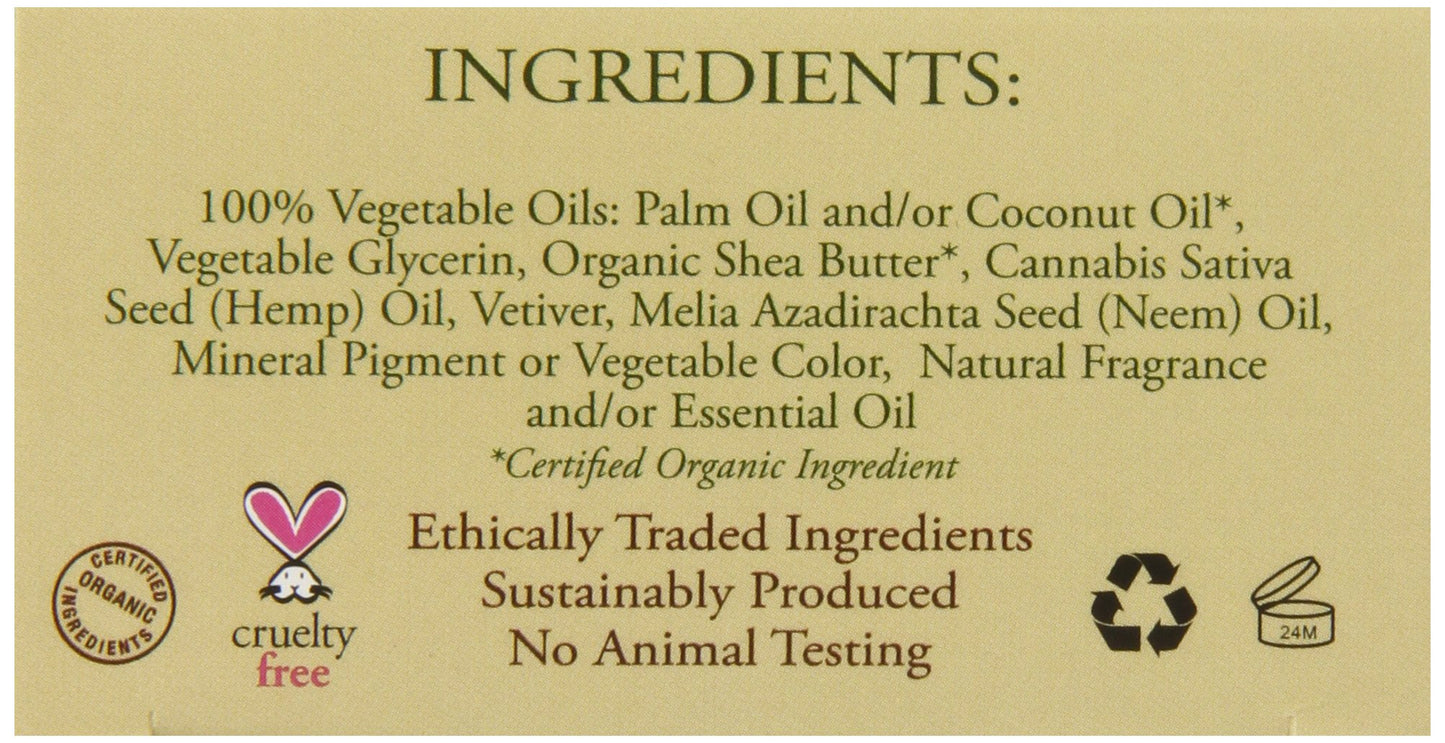 NUBIAN HERITAGE BAR SOAP,INDIAN HEMP, 5 OZ(Single pack)