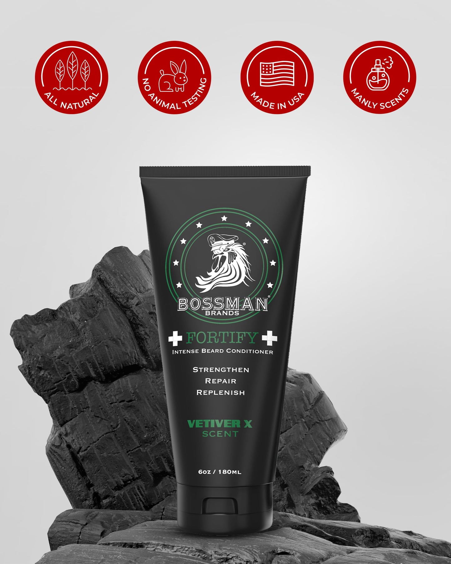 Bossman Beard Conditioner Variety Pack - Softener and Moisturizer Beard Grooming Care Kit for Men - Beard Cream and Lotion - Made in USA - 6 Scents
