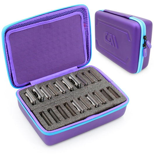 CASEMATIX Clipper Blade Holder For 20 Blades, Hair Clipper Guard Case For Barbers and Stylist Compatible with Andis, Oster, Wahl, Detachable Clippers Beauty and Personal Care CASEMATIX