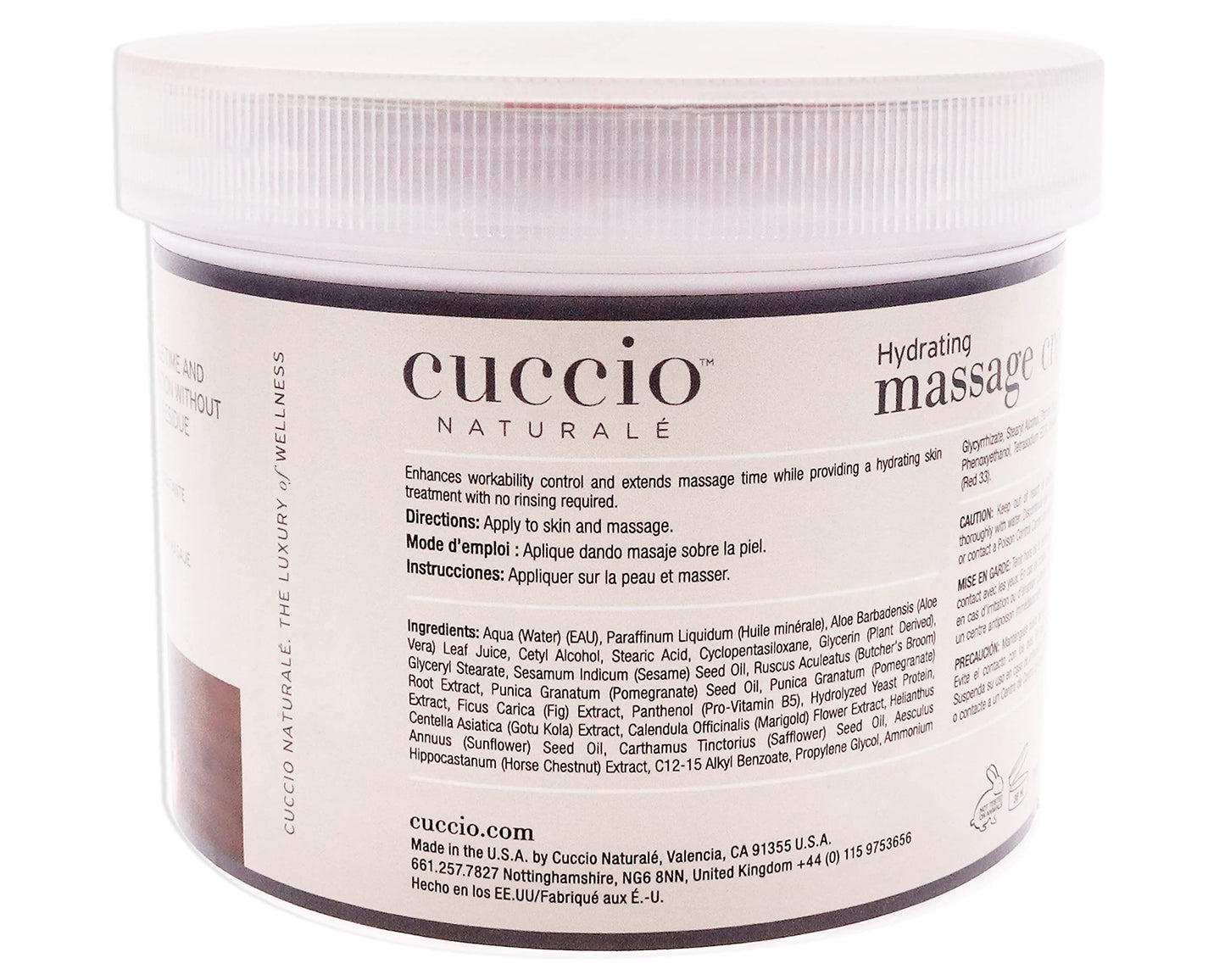 Cuccio Naturale Massage Creme - Non-Greasy Energizing Formula - Glides Easily On Skin - Manicure And Pedicure Treatment - Leaves Skin Soft, Smooth
