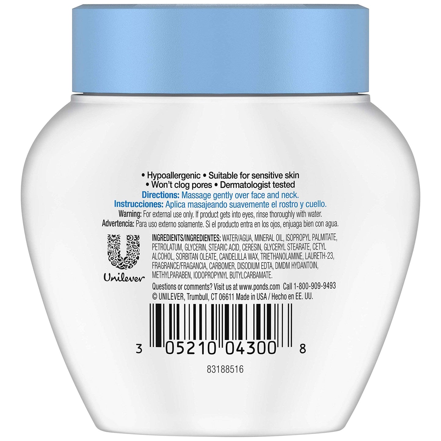 Pond's Cream Dry Skin 3.9 oz (Pack of 3)