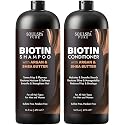 SOULSPA PURE Biotin Argan Oil Shampoo and Conditioner Set - Shea Butter Moisturizing Formula for Curly, Dry & Damaged Hair - Deep Hydration for Men