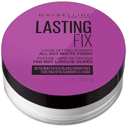 Maybelline Facestudio Lasting Fix Setting + Perfecting Loose Powder Makeup, All Day Matte Wear, Minimizes Shine, Sets Foundation Makeup, Translucent