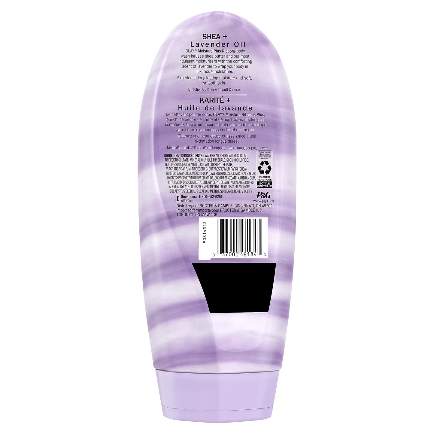 Olay Moisture Ribbons Plus Shea + Lavender Oil Body Wash, 18 oz