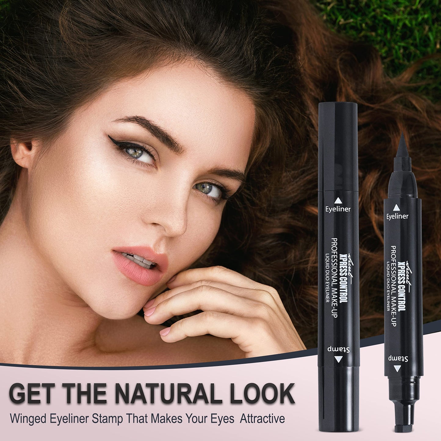 Secret Xpress Control Winged Eyeliner Stamp Waterproof Long Lasting Liquid Black Pen Cat Eye Matte Eye Makeup (Black - 1 Pack)