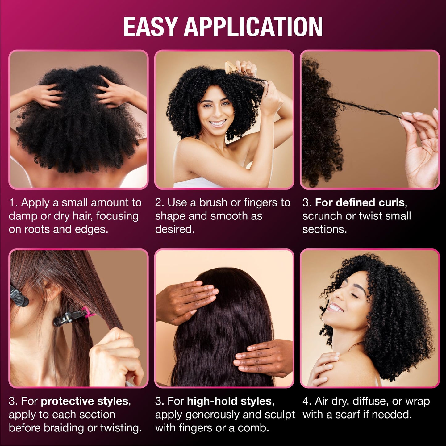Red by Kiss Power Grip Gel - Long-Lasting Hold, Frizz-Free, High Shine, Protein Complex, Edge Control & Curl Definition (Ultra Hold, 5 oz)