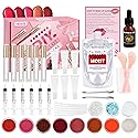 TSVATE Lip Gloss Making Kit, Lip Gloss Kit, Diy Lipgloss Set, Fun Make Your Own Lipgloss Kids Lip Gloss for Girls, Women, Moisturizing Lip Gloss Base