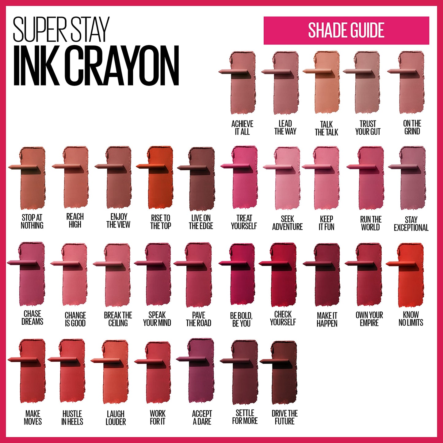 Maybelline Super Stay Ink Crayon Lipstick Makeup, Precision Tip Matte Lip Crayon with Built-in Sharpener, Longwear Up To 8Hrs, Hustle In Heels, Apple