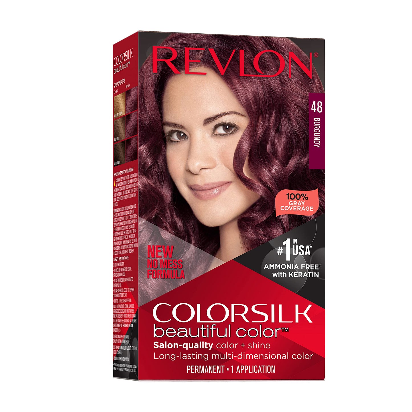 Revlon Colorsilk Beautiful Color Permanent Hair Color, Long-Lasting High-Definition Color, Shine & Silky Softness with 100% Gray Coverage, Ammonia