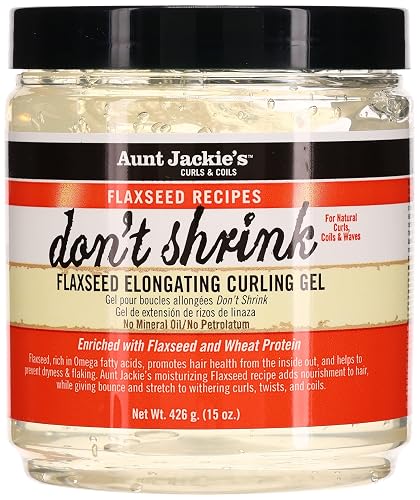 Aunt Jackie's Don't Shrink Flaxseed Elongating Curling Gel, 15 oz (Pack of 3)