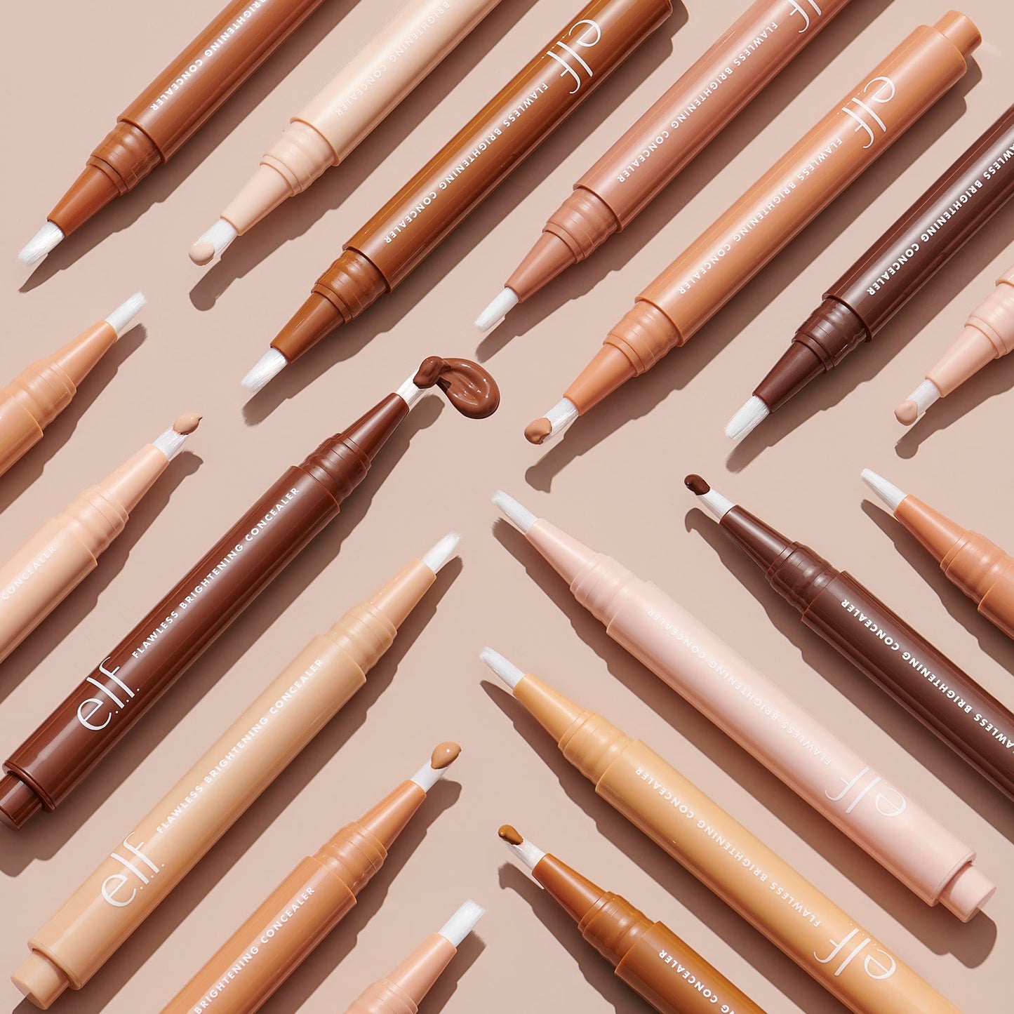 e.l.f. Flawless Brightening Concealer, Illuminating & Highlighting Face Makeup, Conceals Dark Under Eye Circles, Deep 53 W, 0.07 Fl Oz