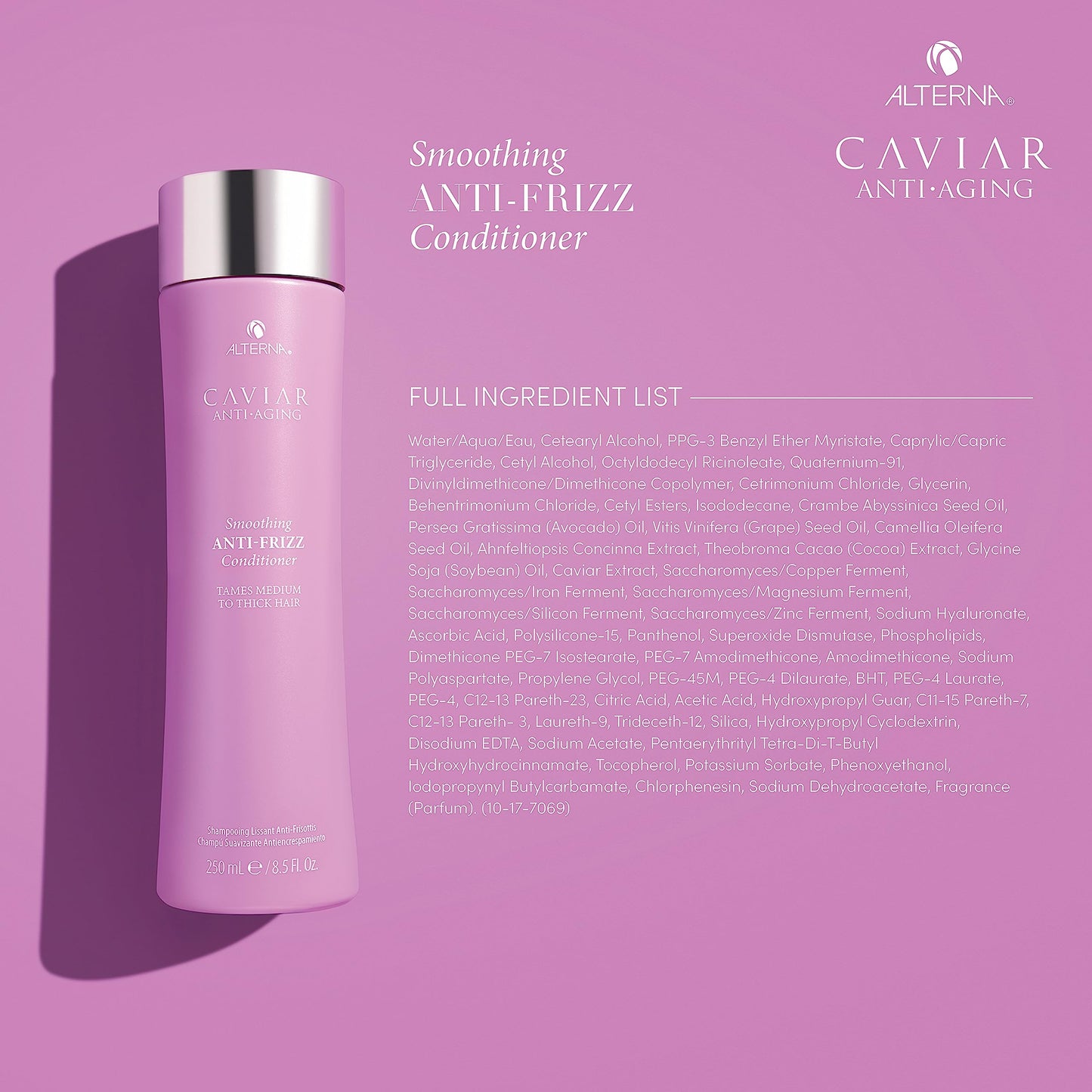 Alterna Haircare CAVIAR Anti-Aging Smoothing Anti-Frizz Conditioner 16.5 Fl Oz| For Medium, Thick Hair | Smooths Hair, Tames Frizz | Sulfate Free