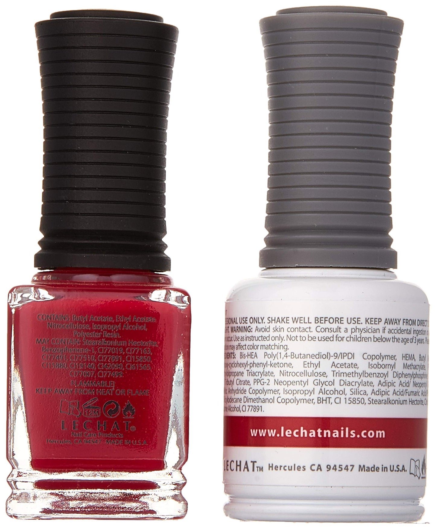 LeChat Perfect Match Gel Polish, Lady In Red Nail laquer, 0.5 Ounce/gel polish soak off cream 0.5ounce. (PMS188) Beauty & Personal Care LECHAT