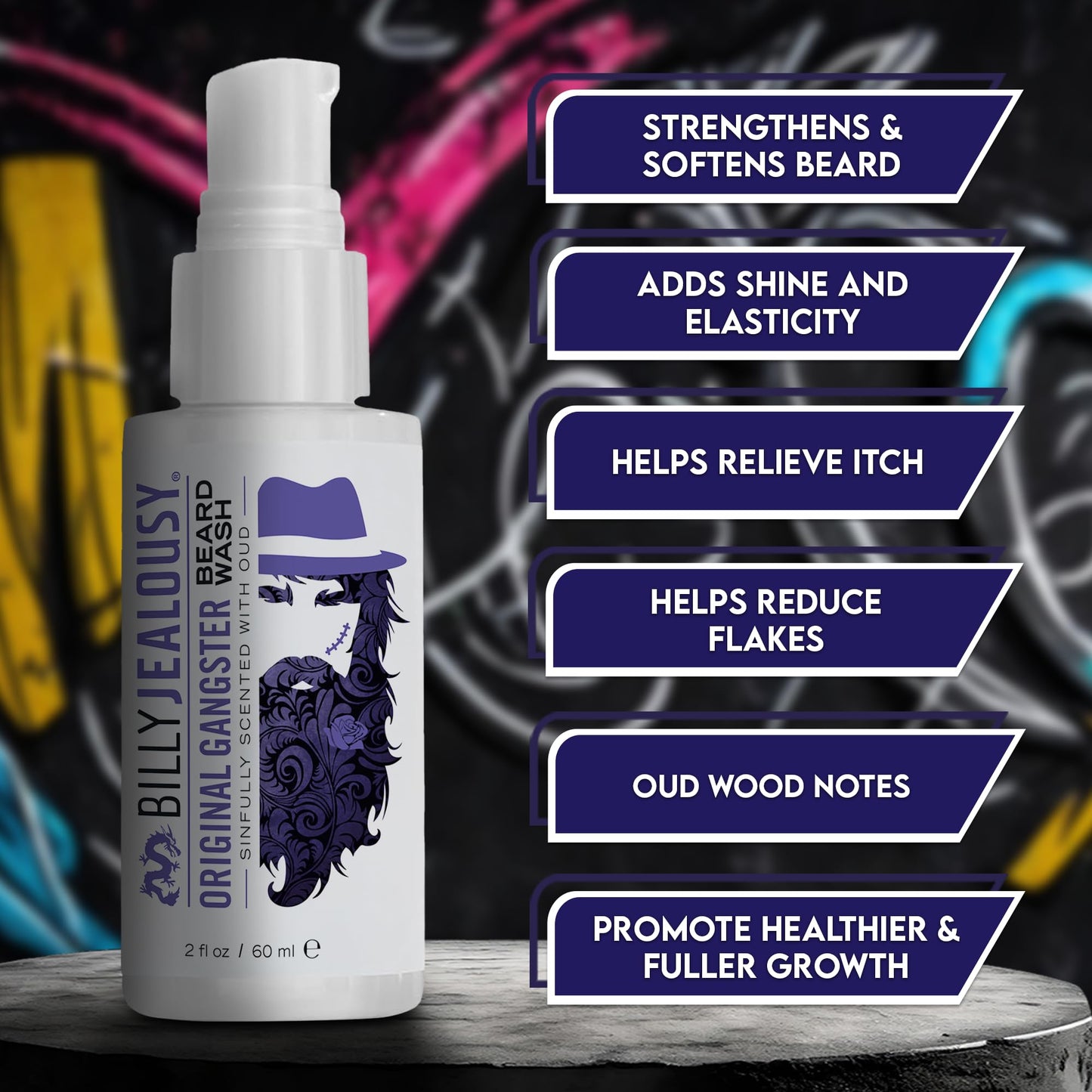Billy Jealousy Beard Oil for Men, Weightless, Low Shine, and Hydrating Beard Moisturizer for Softer Hair, Helps Prevent Itching and Flakes, Original