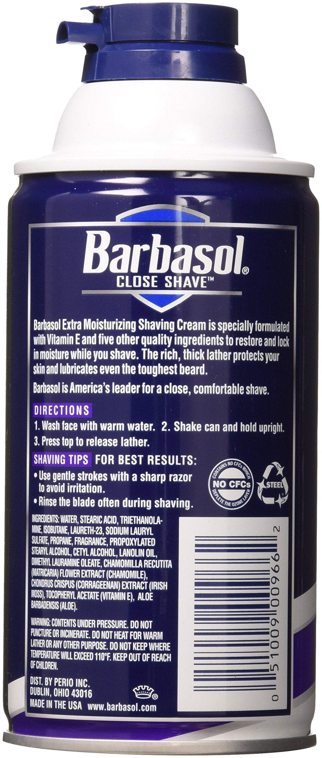 Barbasol Thick & Rich Shaving Cream Extra Moisturizing, 10 OZ