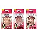 Beautia 3PACK 72tips So Cute Junior False Fake Nails With Glue for Kids