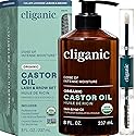 Cliganic Organic Castor Oil, 100% Pure - For Hair, Skin, Face, Eyelashes & Eyebrows | Natural Cold Pressed Unrefined Hexane-Free (8oz)