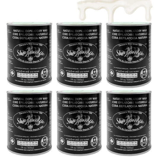 6PC Natural Soft Wax All Purpose Canned Wax for Sensitive Skin Canada-Made Melting Wax by Sharonelle Beauty and Personal Care Superhairpieces