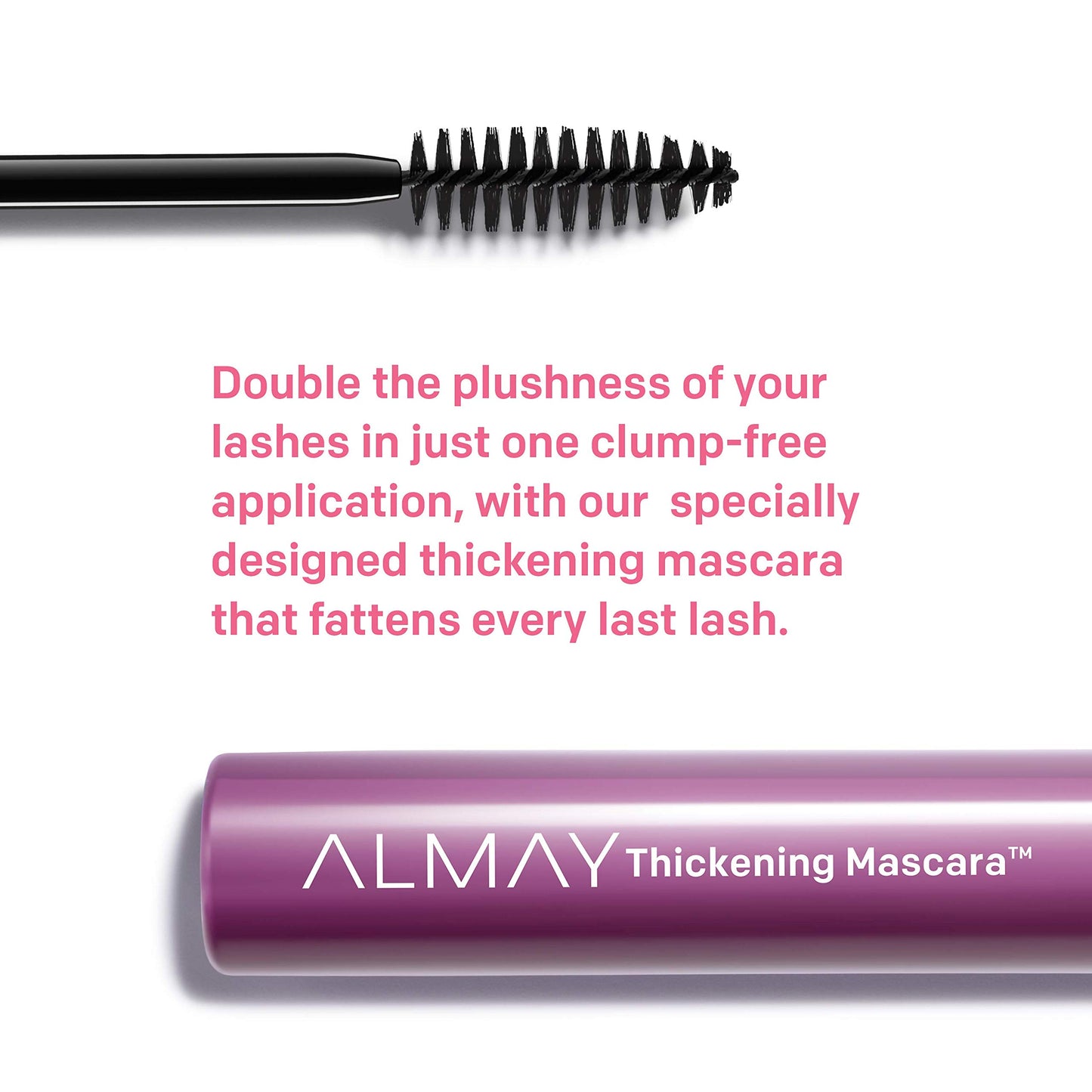 Almay Mascara, Thickening, Volume & Length Eye Makeup with Aloe and Vitamin B5, Hypoallergenic-Fragrance Free, Ophthalmologist Tested, 401 Blackest