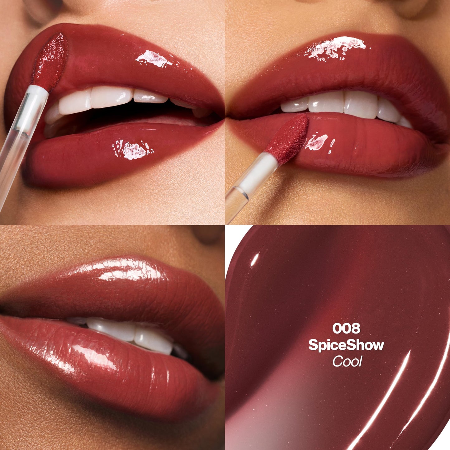 REVLON PhotoReady Instant Plump Serum, Plumping Gloss, Hydrating, Non-Sticky & High Shine Finish, 008 SpiceShow, 0.25 fl oz