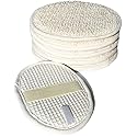 6Pack (Large 6.3x4.3 inches) Exfoliating Face Body Pad (100% Soft Terry Cloth) Cloth Materials Loofah Sponge Scrubber Brush Close Skin for Men