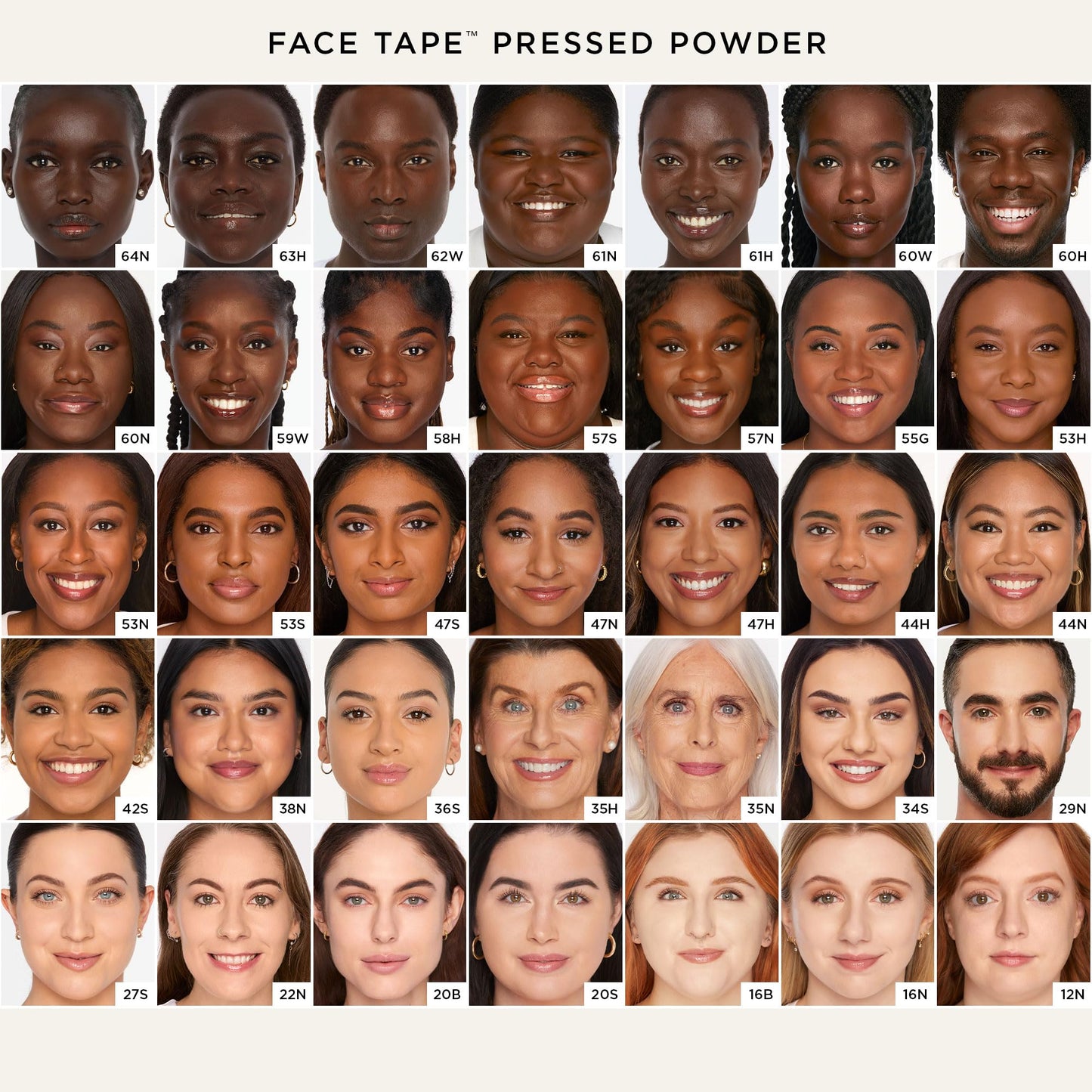 tarte face tape pressed powder - Medium-Coverage Waterproof Powder, Hyaluronic Acid & Peptides to Smooth & Set Makeup, Lightweight, Vegan & Cruelty-Free, full size, 34S medium sand