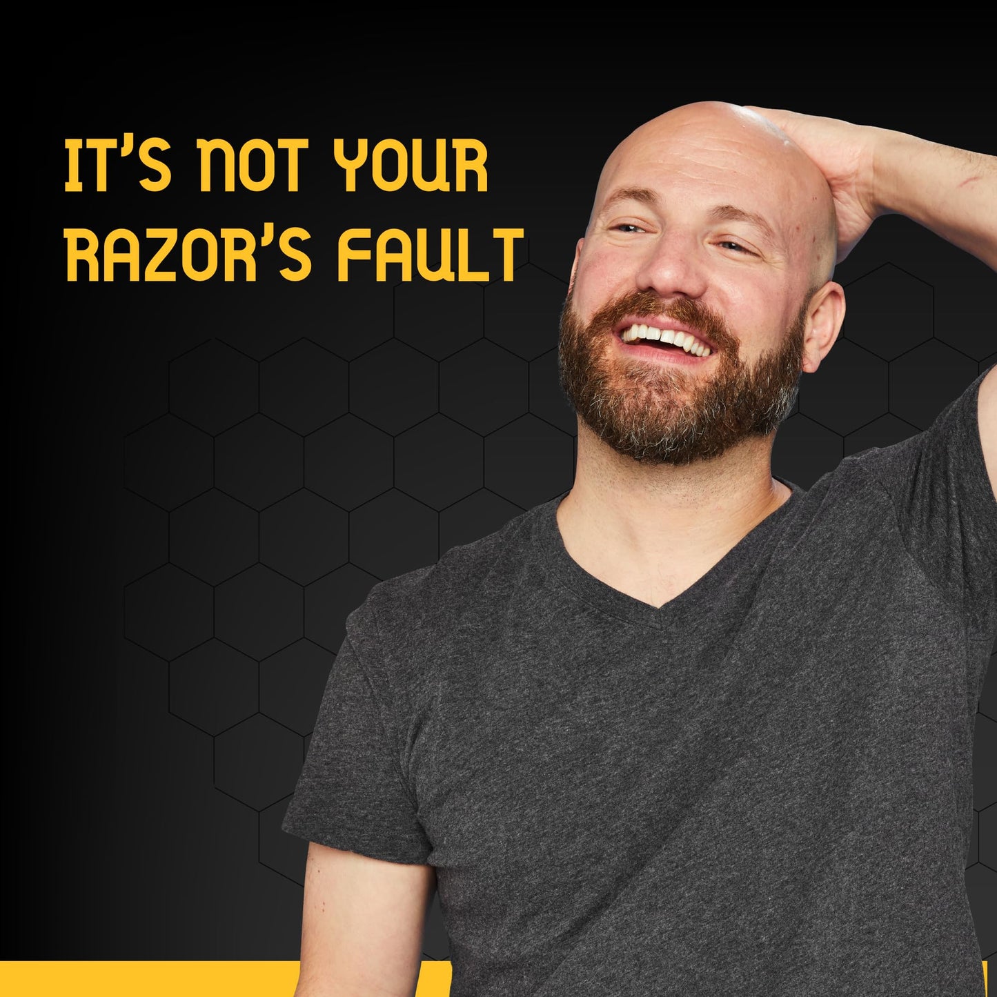 Bee Bald SHAVE Premium Shaving Cream Goes On Light & Slick That's Incredibly Smooth & Quick For Both Face And Head, 6 Fl Oz