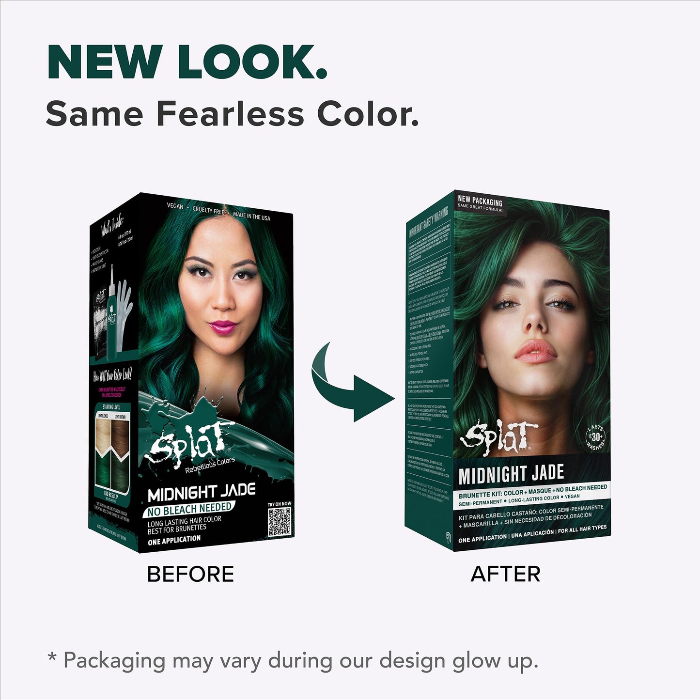 Splat Hair Splat Rebellious Colors 30 Wash Hair Color Kit, Midnight Jade, 6 Oz