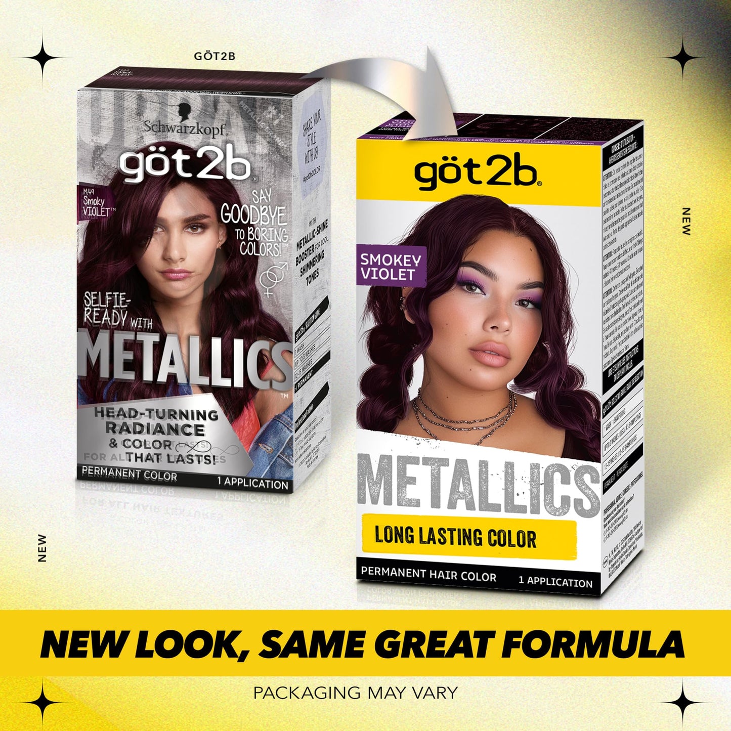 Got2b Metallics Permanent Hair Color, M49 Smoky Violet