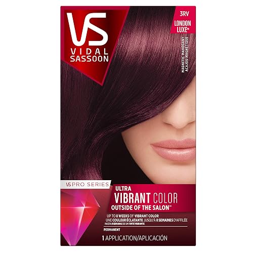 Vidal Sassoon Pro Series Permanent Hair Dye, 3VR Deel Velvet Violet Hair Color, Pack of 1