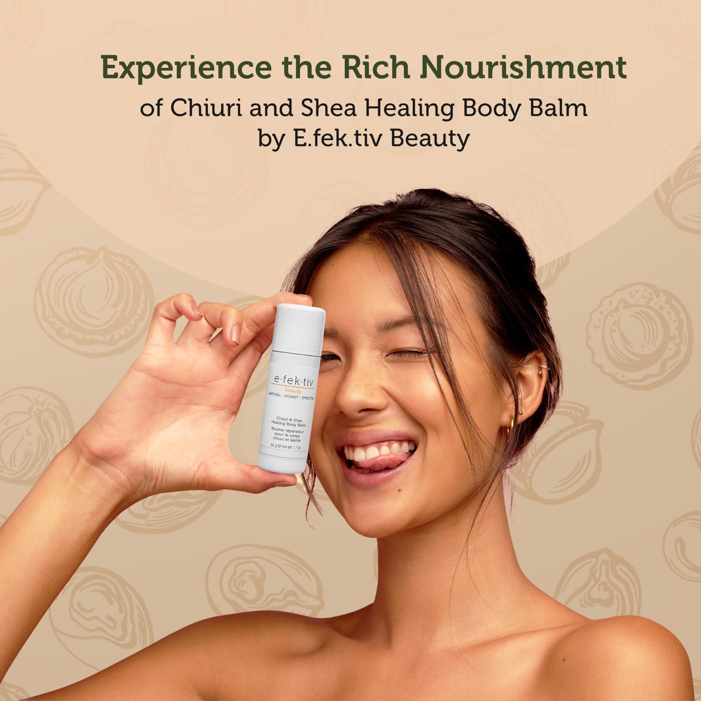 e.fek.tiv beauty Chiuri and Shea Healing Body Balm - Deep Moisturizing and Hydrating - Body Butter Hydrating Balm - Travel Size - Paraben-Sulfate Free