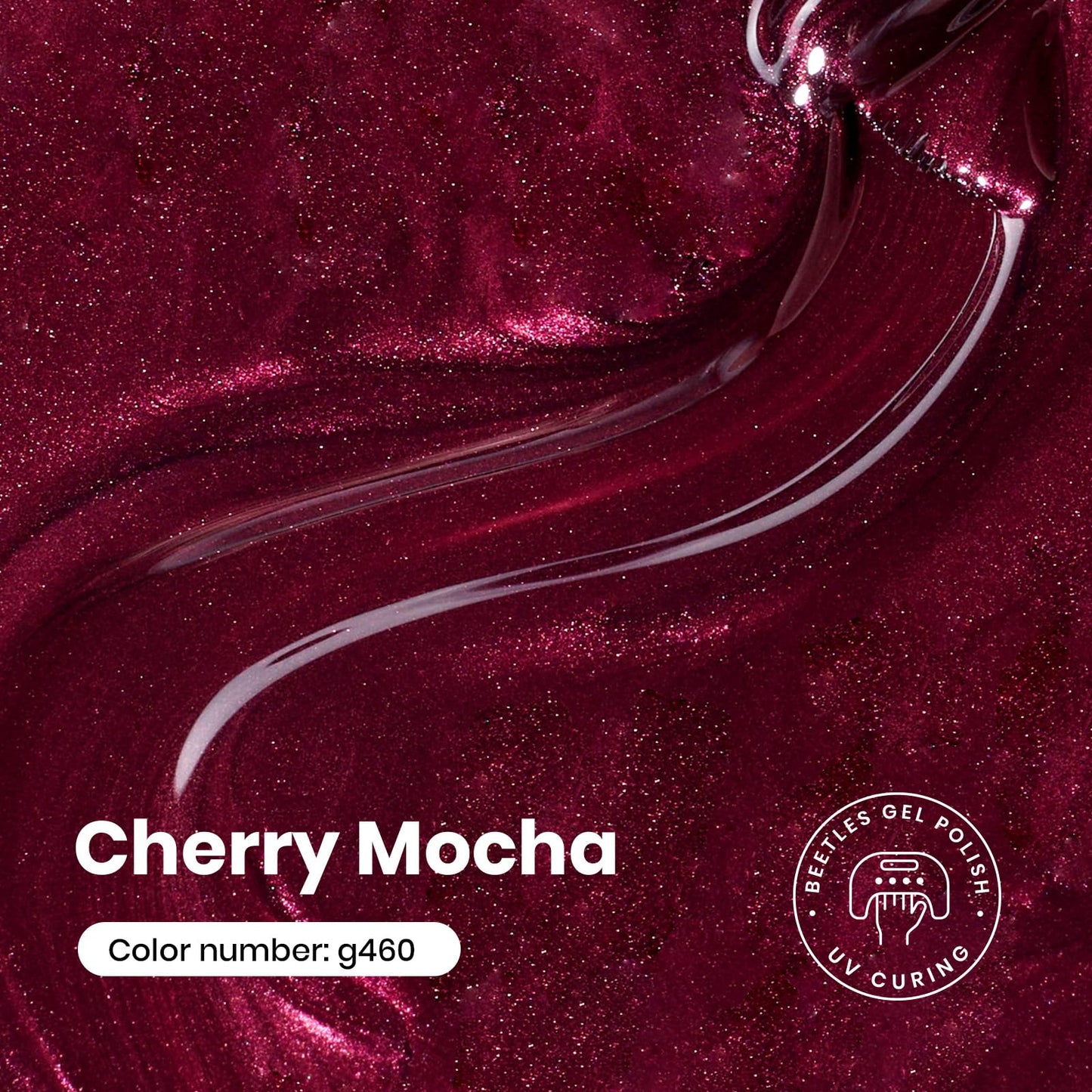 Beetles Burgundy Glitter Gel Polish - Cherry Mocha Red Wine Color Gel, 15ML Polish Soak Off UV LED Nail Art Starter Manicure Salon DIY at Home Beauty and Personal Care beetles Gel Polish