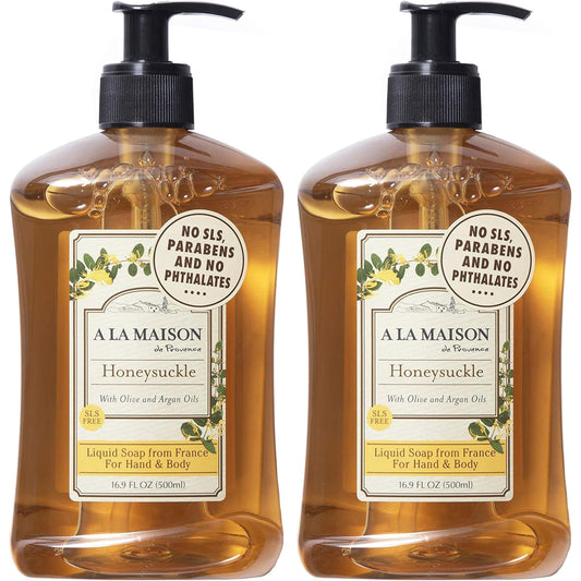 A LA MAISON Honeysuckle French Liquid Hand Soap - Natural Hand Wash Made with Essential Oils - Biodegradable, Plant-Based, Vegan, Cruelty-Free Beauty & Personal Care A LA MAISON