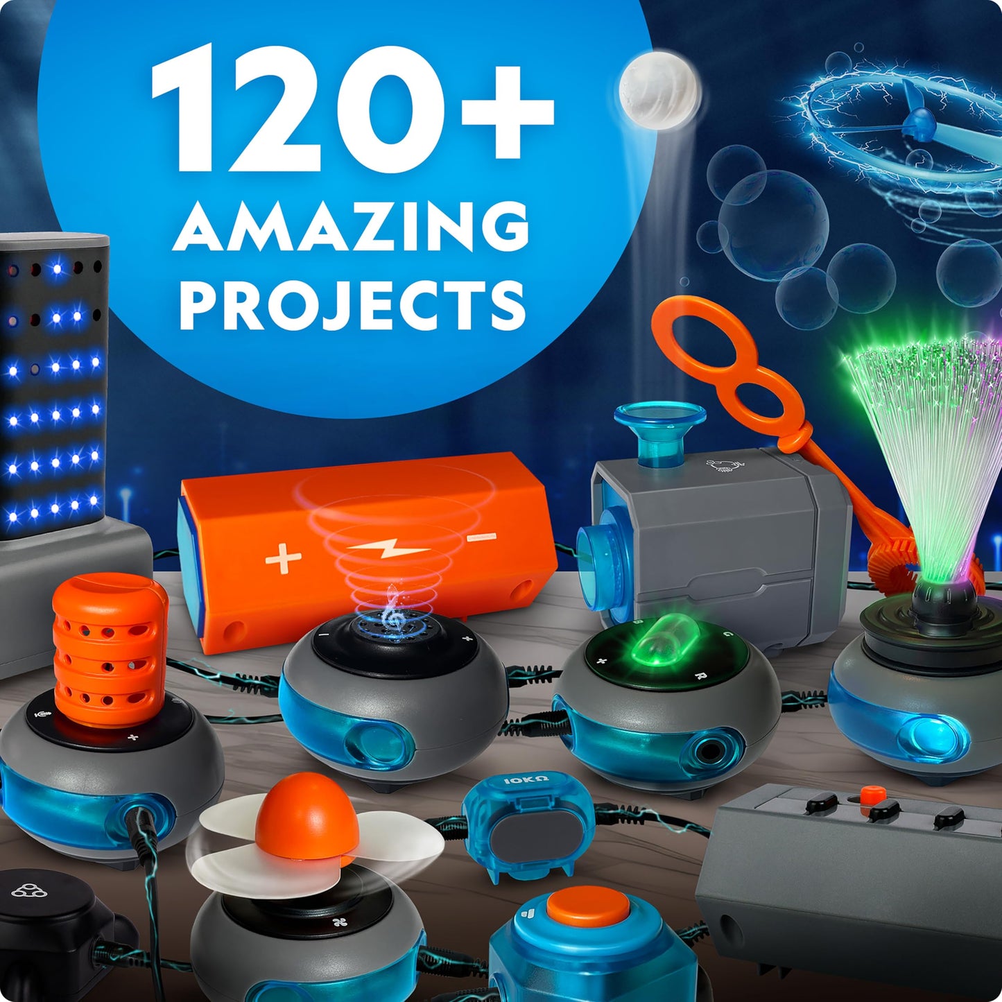 National Geographic Circuit Maker Kit – 120 Electrical Circuit Projects, STEM Electronics Kit for Kids, Fun Electricity Learning & Science Toy