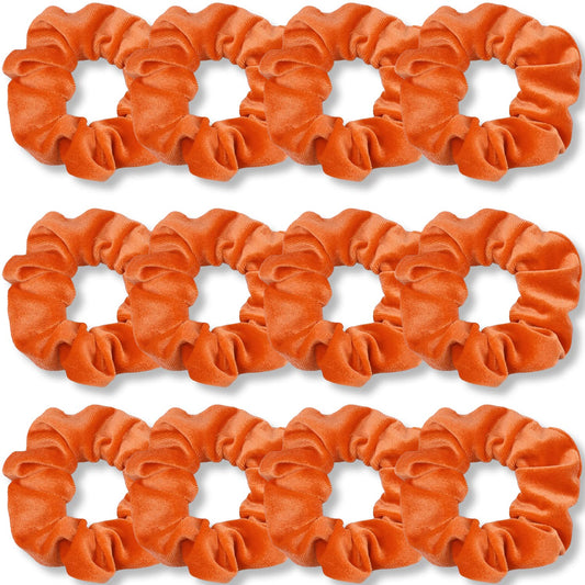 IVARYSS Orange Scrunchies, Premium Velvet Soft Fall Hair Scrunchy, Halloween Thick Elastic Bands, Hair Accessories for Women and Girls, 12 Pack Beauty & Personal Care IVARYSS