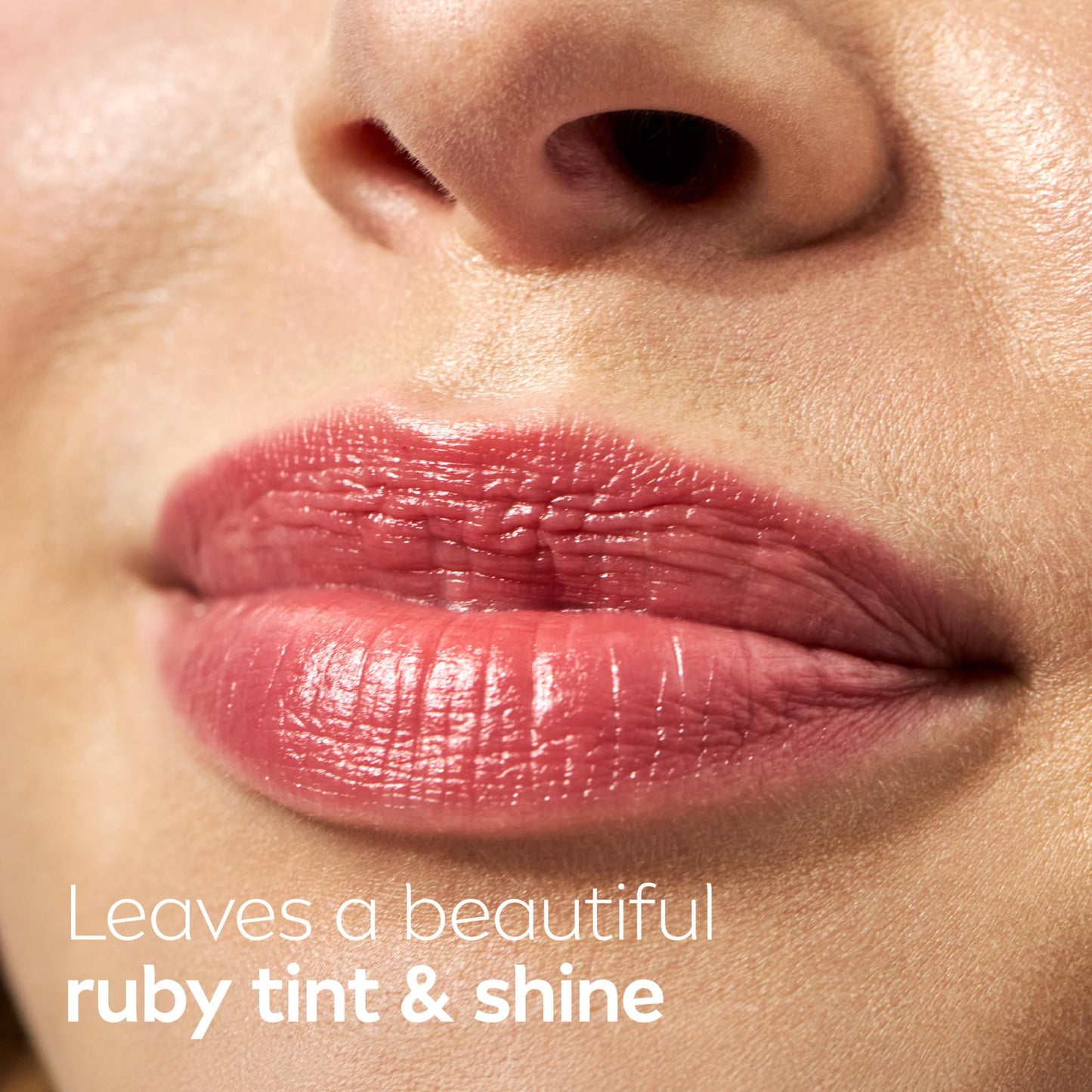 NIVEA Cherry Lip Care, Ruby Tinted Lip Balm Pack with Shea Butter, Nourishing Oils and Vitamin C & E, 3-in-1 Moisture, Repair and Color, 0.17 Oz