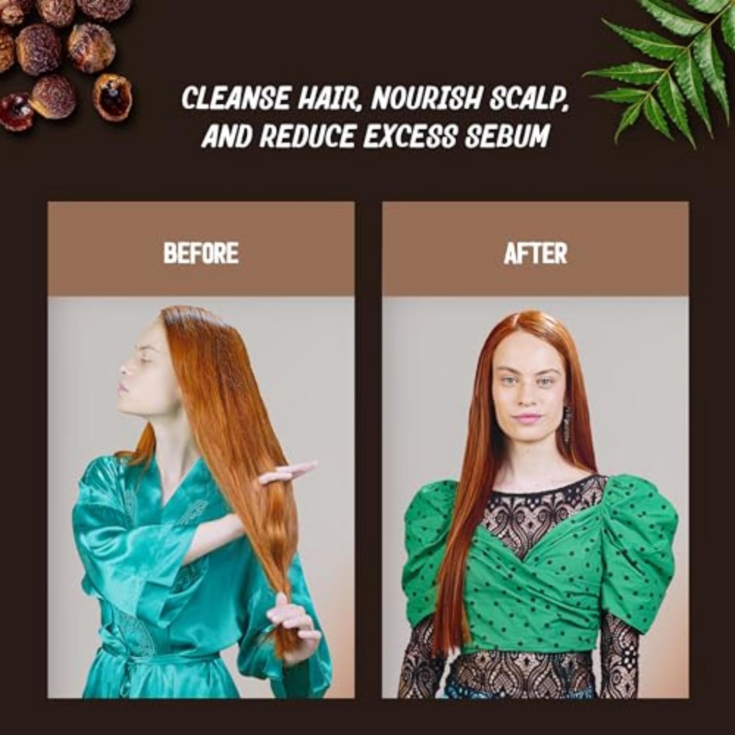 AyurVita Shampoo - Daily Nourishing Shampoo - Neem and Reetha Infused - Suitable For All Hair Types - Moisturizing, Strengthening & Lightweight