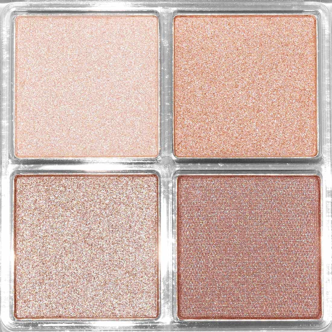 Palladio Eyeshadow Quads, Velvety Pigmented Blendable Matte, Metallic and Shimmer Finishes, Creamy Formula, Four Way Quad Eye Shadow Palette
