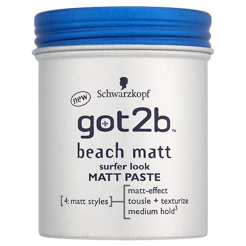 Schwarzkopf got2b Beach Matt Surfer Look Matt Paste 100ml (Pack of 2)