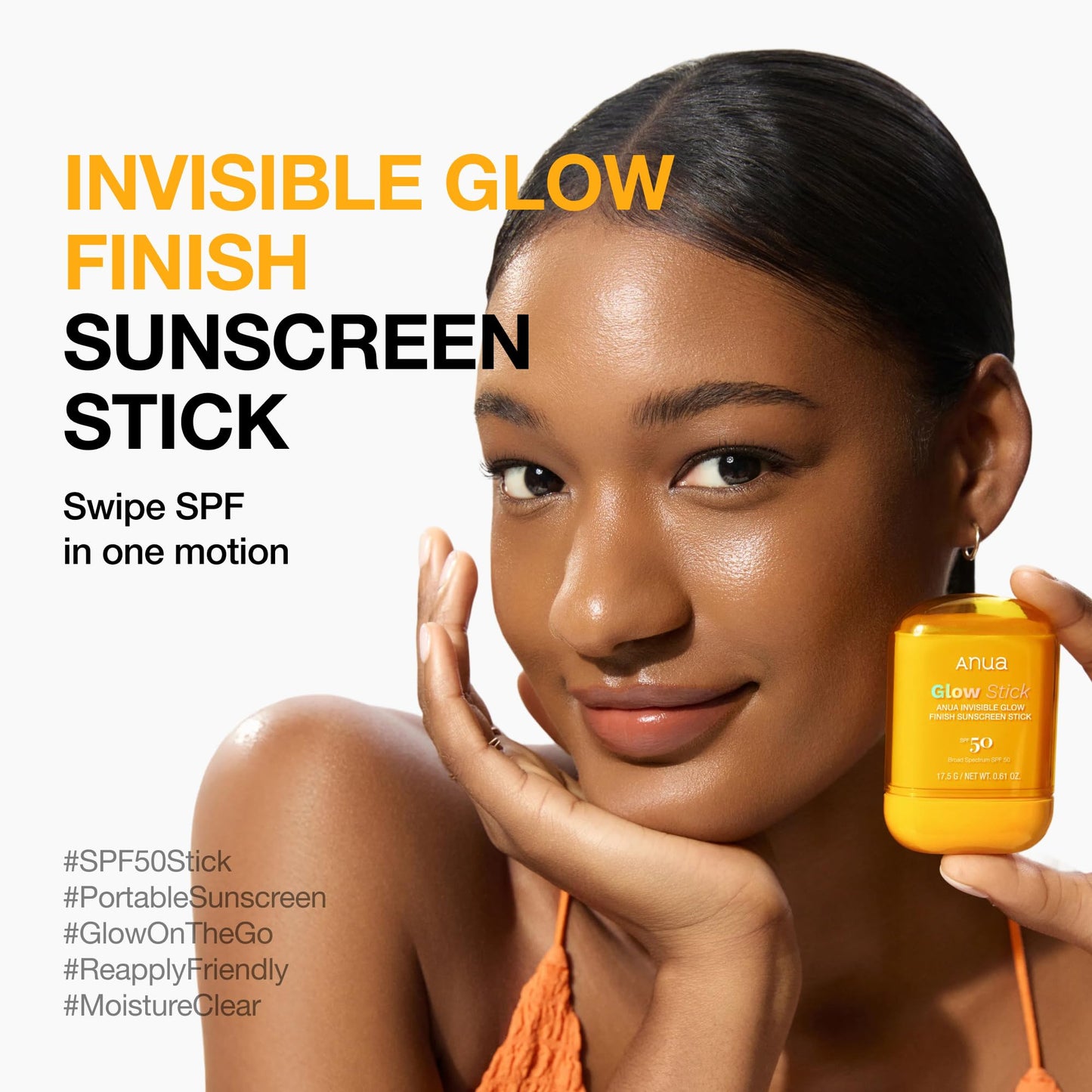 Anua Invisible Glow Sun Stick, SPF 50, Broad Spectrum UV Protection, Lightweight Sheer Finish for All Skin Types, No White Cast, Easy Reapplication Beauty and Personal Care ANUA