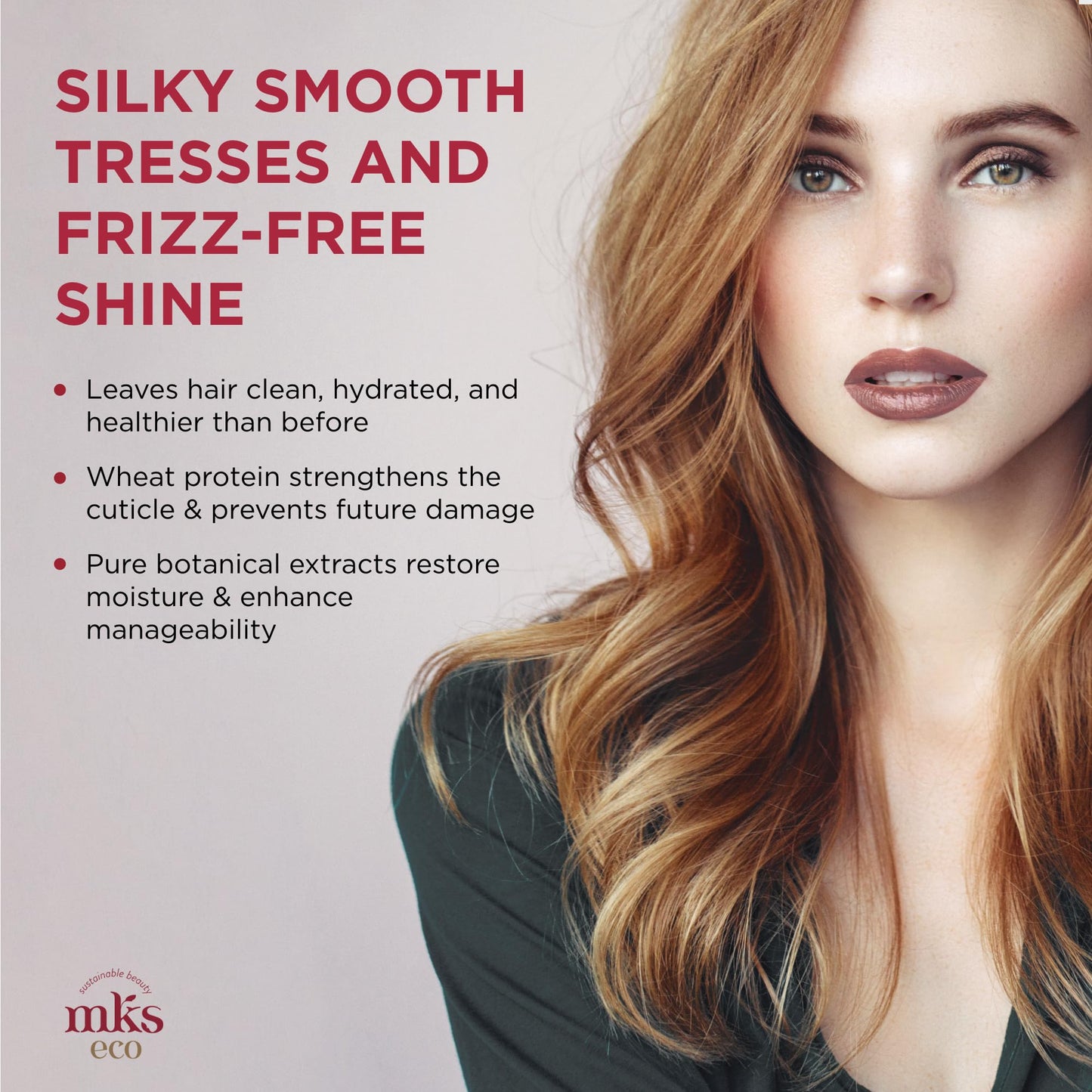 MKS eco Nourish Shampoo, Original Scent (10 fl oz) + MKS eco Hydrate Conditioner, Original Scent (10 fl oz) - Moroccan Argan Oil, Hemp Seed Oil