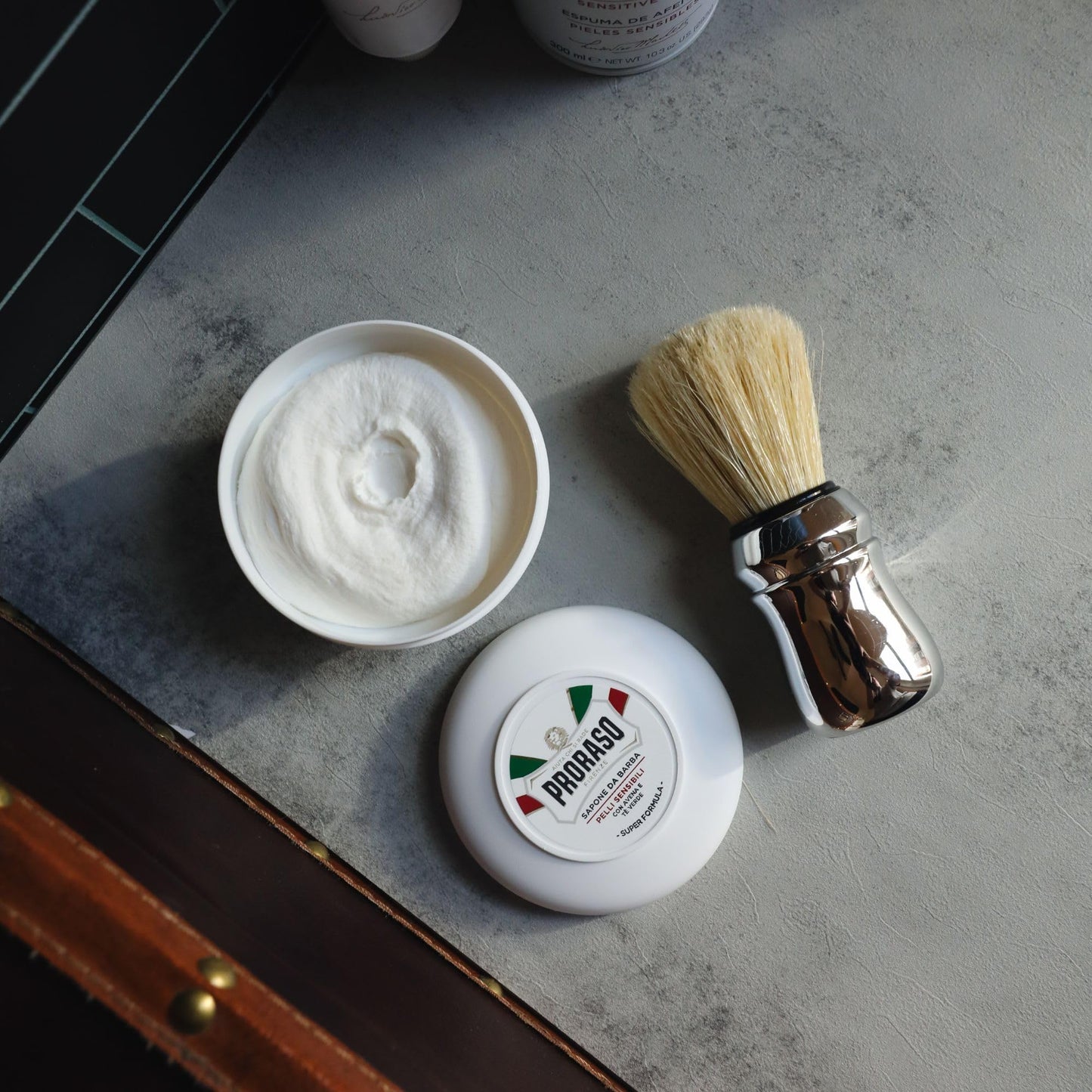 Proraso Shaving Soap - Oatmeal & Green Tea - Nourishing & Gentle Formula Shave Soap in a Bowl for Sensitive Skin - Premium Italian Shaving for Men Beauty and Personal Care Proraso
