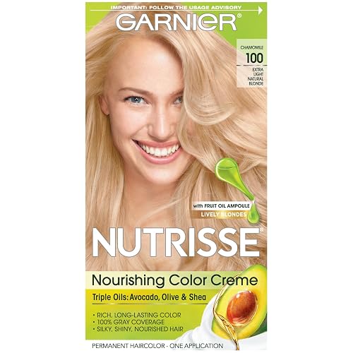 Garnier Nutrisse Nourishing Color Creme, 100 Extra-Light Natural Blonde