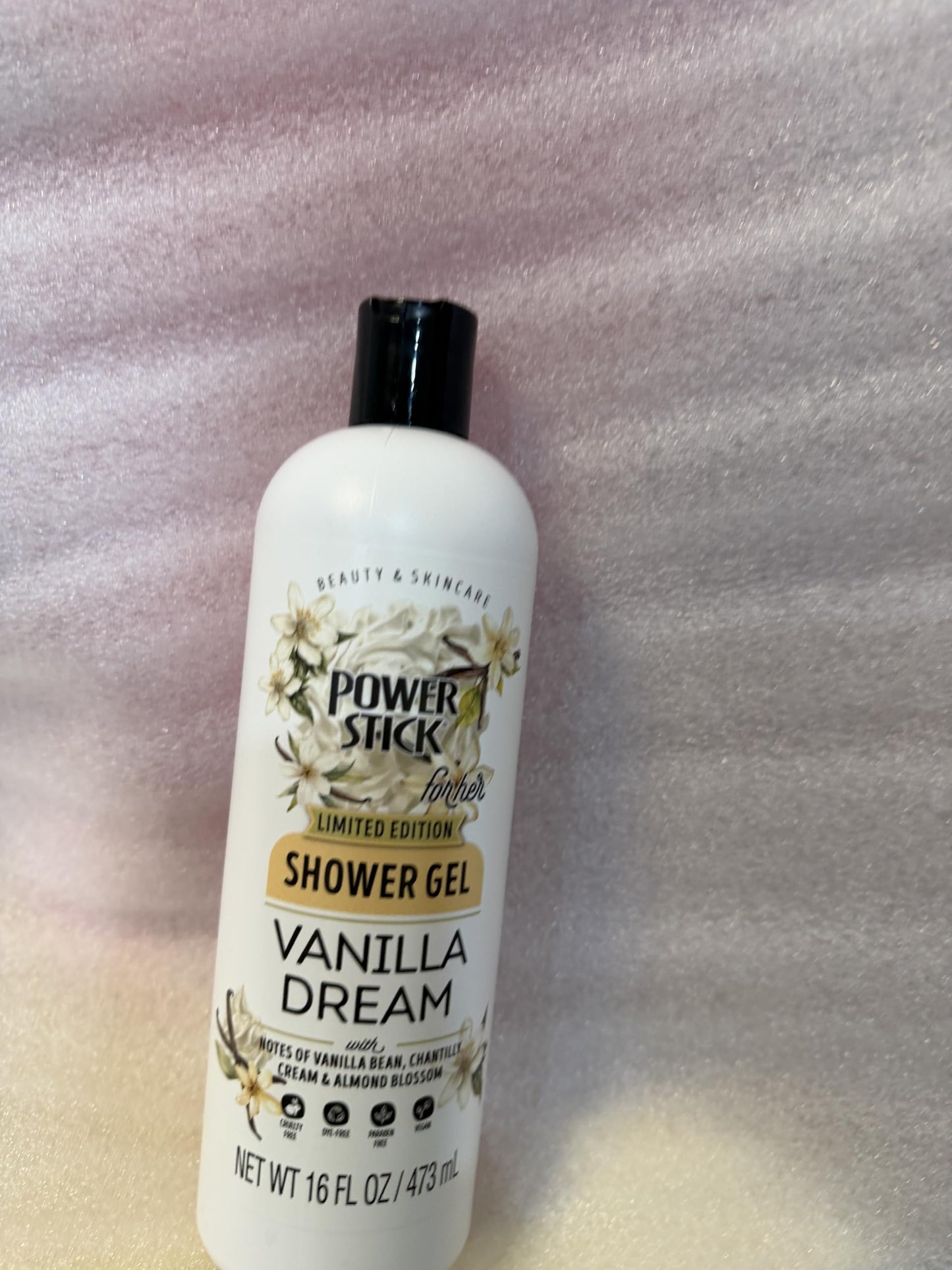 Power Stick for Her Limited Edition Vanilla Dream Shower Gel, Body Wash, 33.8 Fl Oz, Paraben Free, All Skin Types